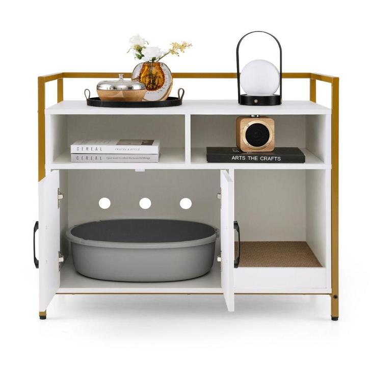2dekans | Coast Kattenkast Verborgen Kattenbak met Dubbele, Dieren en Toebehoren, Katten-accessoires, Zo goed als nieuw, Ophalen of Verzenden