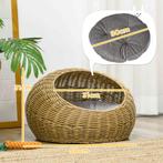 TRUUSK Rieten Kattenmand Kattenhuis Met Kussen Voor Katten T, Verzenden, Nieuw