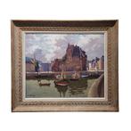 Olivier Sery (1906-2000) - El puerto de Honfleur con la, Antiek en Kunst