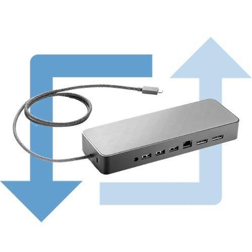 HP USB-C Universal Dock HSA-B005DS USB 3.0 + 90W AC, Computers en Software, Dockingstations, Docking station, Zo goed als nieuw