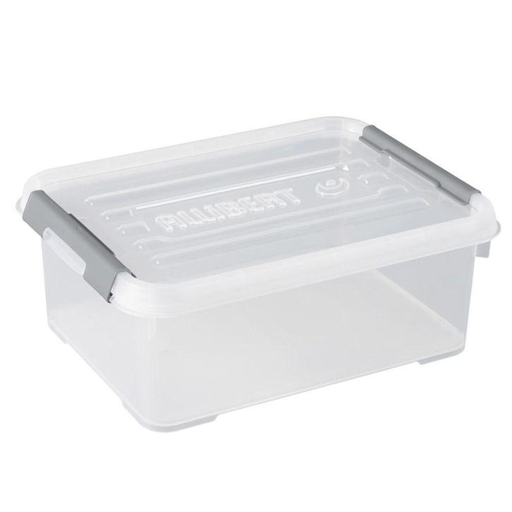 Curver Handy+ opbergbox 12 liter transparant met clipdeksel, Huis en Inrichting, Woonaccessoires | Prullenbakken, Nieuw, Ophalen of Verzenden