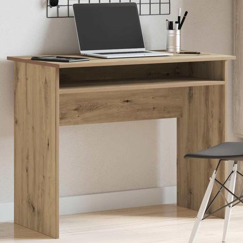 vidaXL Bureau 90x50x74 cm bewerkt hout artisanaal eikenkleur, Huis en Inrichting, Bureaus, Nieuw, Verzenden