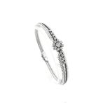Witgouden armband met diamanten 1,00 ct. | 18,5 cm, Gebruikt, Overige kleuren, Ophalen of Verzenden, Met edelsteen