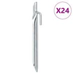 vidaXL Tentharingen 24 st V-vormig Ø20 mm 17 cm, Caravans en Kamperen, Tentaccessoires, Verzenden, Nieuw