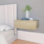 vidaXL Nachtkastje zwevend 40x30x15cm bewerkt hout sonoma, Minder dan 45 cm, Verzenden, Nieuw, Minder dan 55 cm