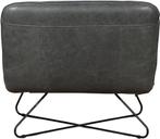 Donkergrijze leren industriële fauteuils zonder armleuning, Huis en Inrichting, Nieuw, Ophalen of Verzenden, 75 tot 100 cm, Leer