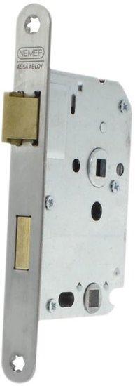 Nemef toilet-badkamer slot 1264 RVS Voorplaat WC63/8 mm, Doe-het-zelf en Verbouw, Hang- en Sluitwerk, Nieuw, Ophalen of Verzenden