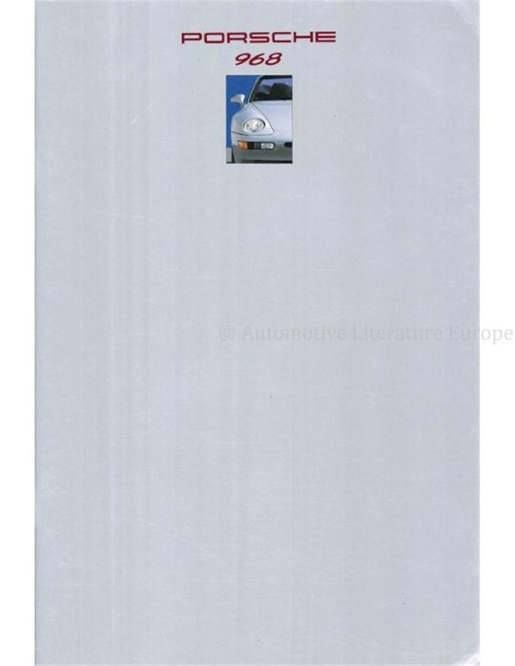 1993 PORSCHE 968 BROCHURE ENGELS (USA), Boeken, Auto's | Folders en Tijdschriften, Porsche
