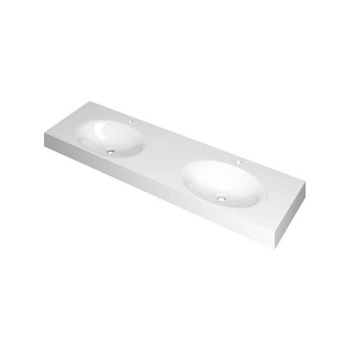 SMOOTH Wastafel in polystone | 160 x 45 x 9 wasbak dubbel, Huis en Inrichting, Badkamer | Badkamermeubels, Wastafelkast, Nieuw