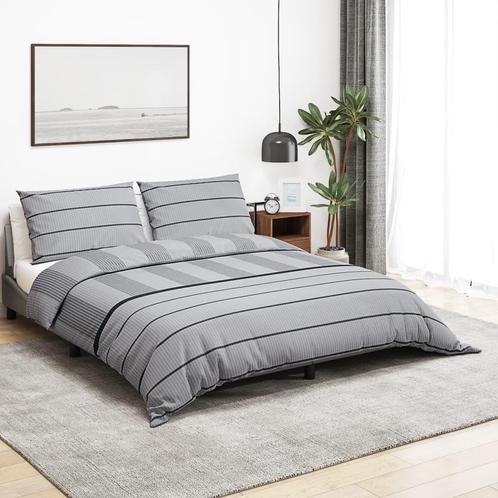vidaXL Dekbedovertrekset 200x200 cm katoen grijs, Huis en Inrichting, Slaapkamer | Beddengoed, Grijs, Nieuw, Verzenden
