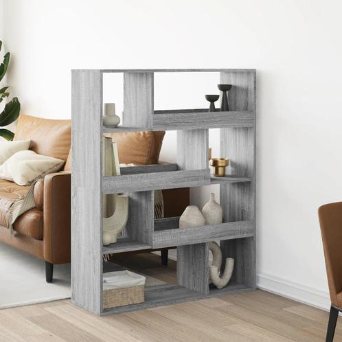 vidaXL kamerscherm 100x33x125,5 cm bewerkt hout grijs sonoma, Huis en Inrichting, Kasten | Boekenkasten, Nieuw, Overige houtsoorten