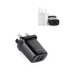 2.4A / 1A 17W 5V USB Dual Wall Charger UK Plug Black UG154, Nieuw, Verzenden