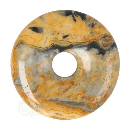 Crazy Lace Agaat donut hanger 12 - Ø 4 cm, Sieraden, Tassen en Uiterlijk, Edelstenen, Nieuw, Verzenden