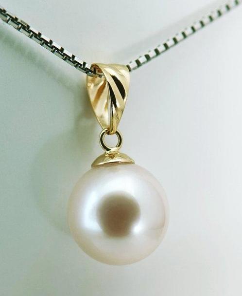 Zonder Minimumprijs - Hanger - 18 karaat Geel goud Parel -, Sieraden, Tassen en Uiterlijk, Antieke sieraden