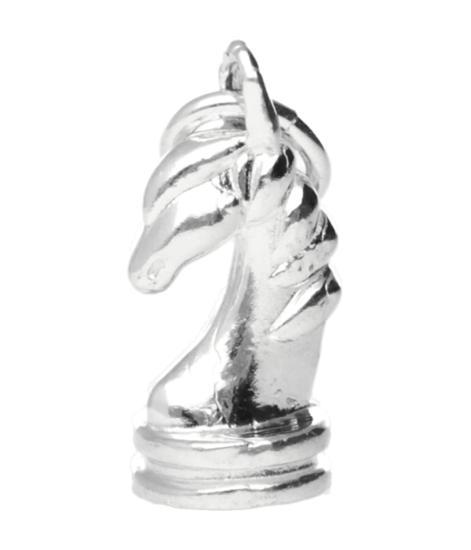 Zilveren Paard schaakstuk kettinghanger, Sieraden, Tassen en Uiterlijk, Kettinghangers, Verzenden