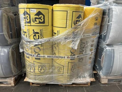 8x Isolatie 8000x600x150mm Rd:3,75(=4,80m) Isover Rolliso, Doe-het-zelf en Verbouw, Isolatie en Afdichting
