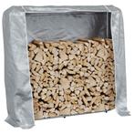 vidaXL Haardhoutrek met regenhoes 150x25x150 cm, Verzenden, Nieuw