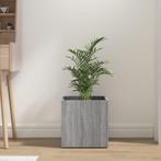 vidaXL Plantenbak 40x40x40 cm bewerkt hout grijs sonoma, Verzenden, Minder dan 60 cm, Nieuw, Hout