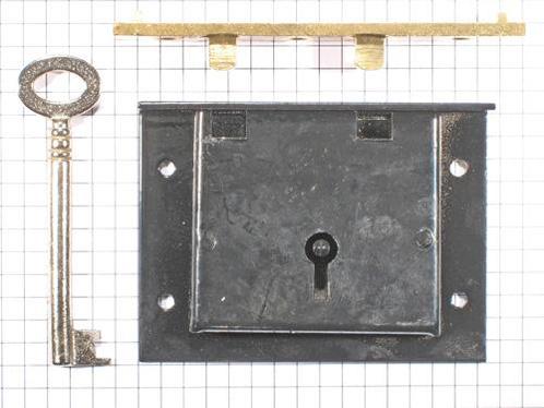 Kistslot ijzer 56x76mm penmaat 30 mm, Doe-het-zelf en Verbouw, Hang- en Sluitwerk, Verzenden