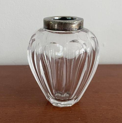 Johan Beck - Vaas - .835 zilver - vaasje zilveren montuur, Antiek en Kunst, Antiek | Goud en Zilver