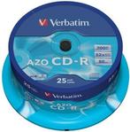Verbatim CD-R 700 MB AZO Crystal 25 stuks, Verzenden, Nieuw