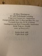 Hebben en niet hebben 9789060195161 Ernest Hemingway, Boeken, Verzenden, Gelezen, Ernest Hemingway