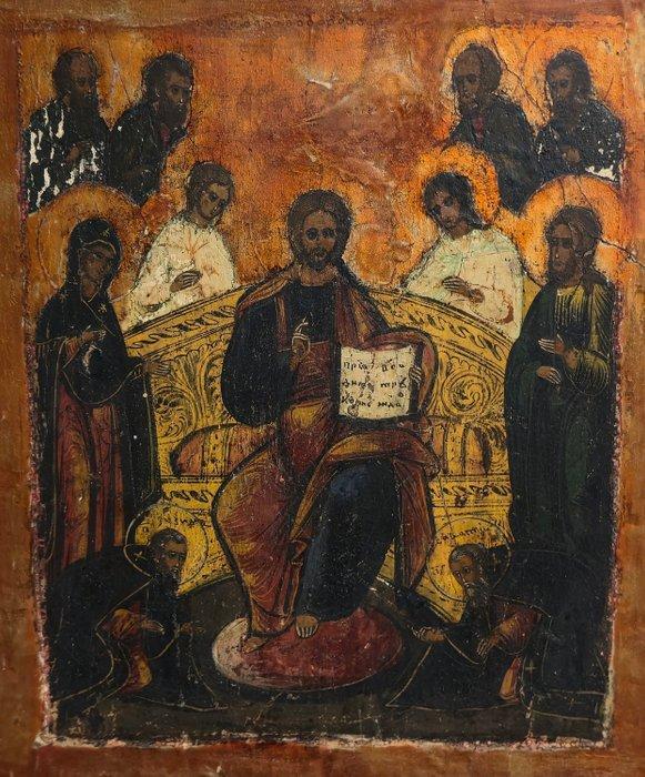 Icoon - Christus Pantokrator - Hout, Antiek en Kunst, Kunst | Niet-Westerse kunst