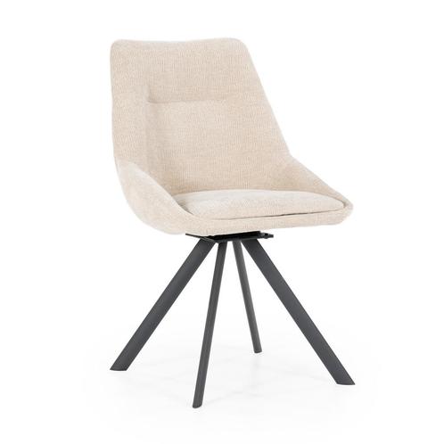 *WOONWINKEL* By-Boo Bliss Draaibare Eetkamerstoel Taupe Stof, Huis en Inrichting, Stoelen, Nieuw, Stof, Verzenden