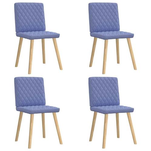 vidaXL Eetkamerstoelen 4 st stof jeansblauw, Huis en Inrichting, Stoelen, Blauw, Nieuw, Verzenden