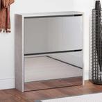 vidaXL Schoenenkast met spiegel 2-laags 63x17x67 cm, Verzenden, Nieuw