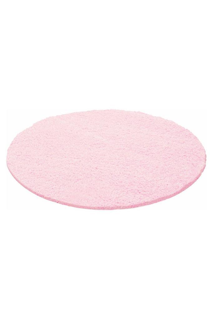 Rond Hoogpolig Vloerkleed | Shaggy | Life | Roze | 80x80 cm, Huis en Inrichting, Stoffering | Tapijten en Kleden, Verzenden