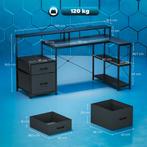 Gaming Tafel L-vormig Bureau Met LED &amp; Stopcontacten, Me, Verzenden, Nieuw