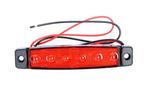 24V LED zijmarkering 6 led rood, Auto-onderdelen, Vrachtwagen-onderdelen, Nieuw, Verzenden