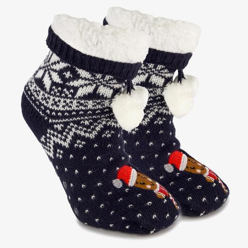 1 paar kinder kerst huissokken met poppetje, Kleding | Dames, Sokken en Kousen, Nieuw, Verzenden