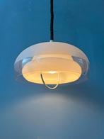Mid Century Clear Acrylic Glass UFO Space Age Pendant Lamp, Ophalen of Verzenden, Nieuw
