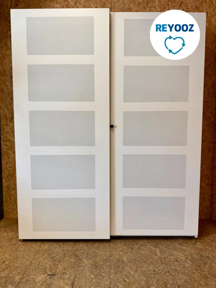 Ahrend schuifdeurkast - 195x160x45cm - wit met witte ako..., Zakelijke goederen, Kantoor en Winkelinrichting | Kantoormeubilair en Inrichting