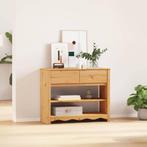 vidaXL Wandtafel Drammen Eiken 89,5 x 37 x 73 cm Massief, Verzenden, Nieuw, Grenenhout