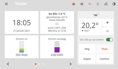 Toon thermostaat (geroot) +ToonStore - geen abonnement nodig, Doe-het-zelf en Verbouw, Thermostaten, Zo goed als nieuw, Ophalen of Verzenden