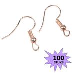 Fako Bijoux® - Oorbel Haakjes - Donker Rosé Goudkleurig -, Verzenden, Nieuw