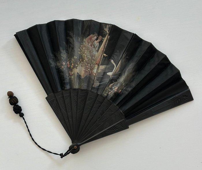 Handwaaier - Zijde, Hout - Zeldzaam & Prachtig, Antiek en Kunst, Antiek | Overige Antiek