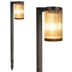 Set van 2 Aurora LED Solar Tuinlamp Zwart Tuinverlichting, Tuin en Terras, Verzenden, Nieuw