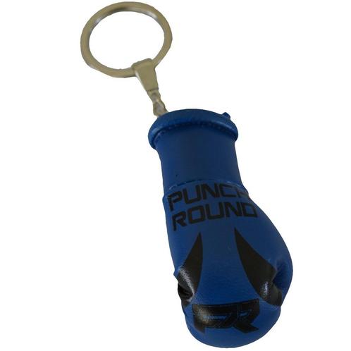 PunchR™ Punch Round Bokshandschoen Sleutelhanger Blauw Zwart, Sport en Fitness, Boksen, Overige, Nieuw, Ophalen of Verzenden