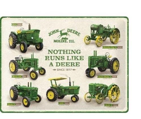 John Deere reclamebord Nothing runs like a deere, Verzamelen, Merken en Reclamevoorwerpen, Nieuw, Ophalen of Verzenden
