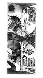 Kunstdruk M. C. Escher - Oben und Unten 45x79,5 cm, Huis en Inrichting, Verzenden, Nieuw