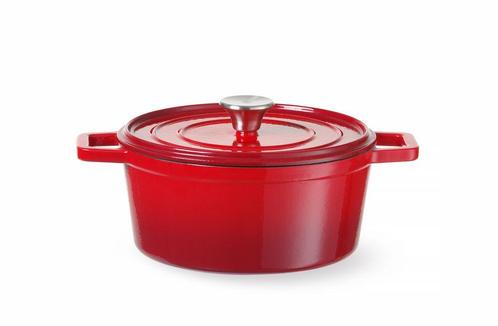 Braadpan Geëmailleerd Gietijzer, Hendi, 3,7L, Rood, 317x240x, Zakelijke goederen, Horeca | Keukenapparatuur, Nieuw in verpakking