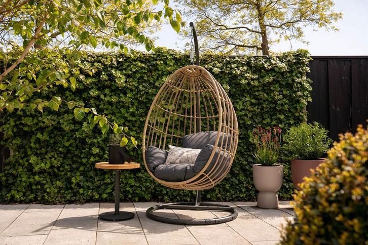Garden Impressions Panama Swing Egg - Natural Rotan, Tuin en Terras, Tuinstoelen, Nieuw, Overige materialen, Verzenden