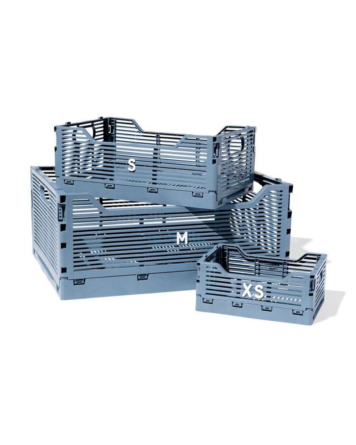 HEMA Klapkrat letterbord recycled donkerblauw, Huis en Inrichting, Kasten | Overige, Nieuw, Verzenden
