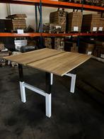 Refurbished duo zit sta bureau verstelbaar met gaslift, Huis en Inrichting, Bureaus, Verzenden, In hoogte verstelbaar, Zo goed als nieuw