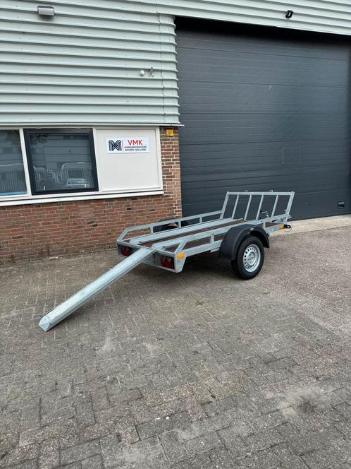 te huur motortrail/motoraanhanger 2 motoren 220x132cm 750kg, Diensten en Vakmensen, Verhuur | Auto en Motor, Aanhangwagen