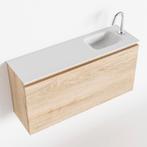 MONDIAZ OLAN 100cm toiletmeubel washed_oak. LEX wastafel, Ophalen of Verzenden, Nieuw, Bad